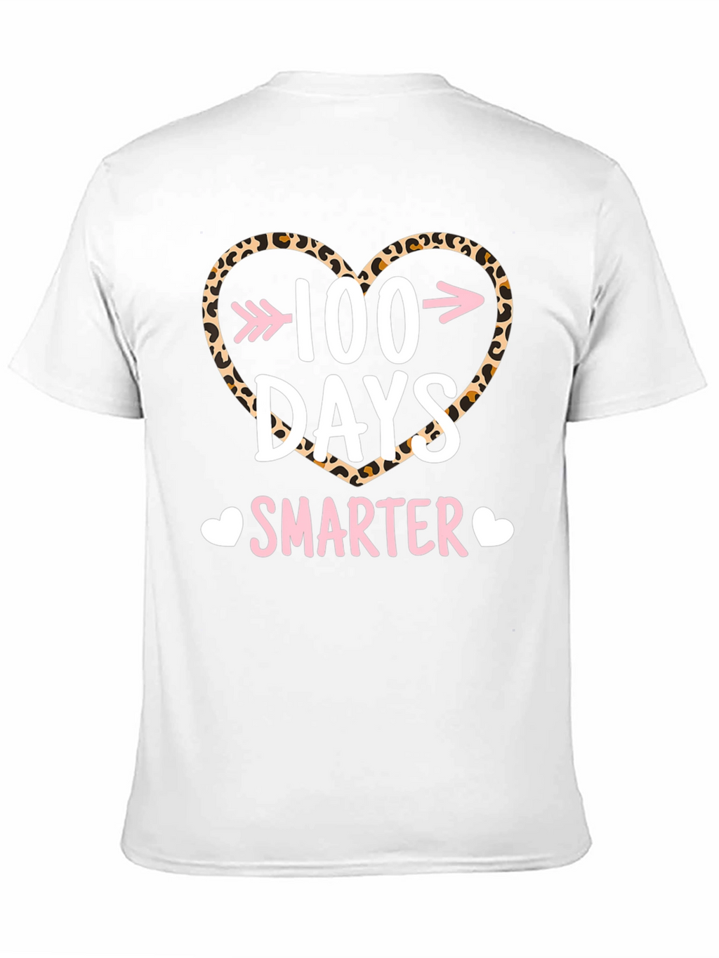 100 Days Smarter Leopard Heart T-Shirt