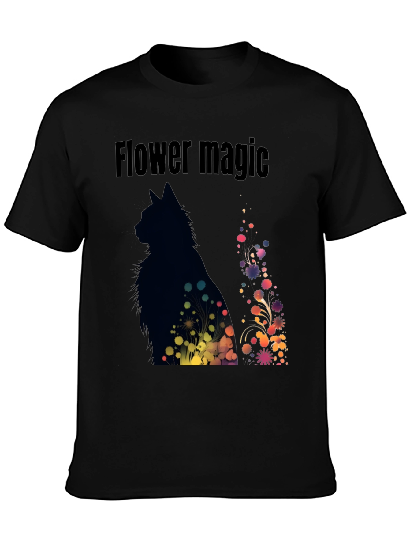 Flower Magic Cat T-Shirt
