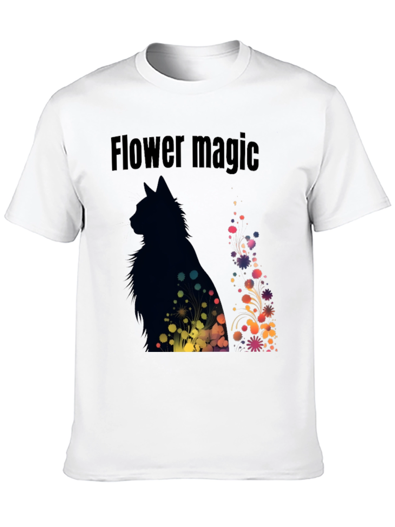 Flower Magic Cat T-Shirt
