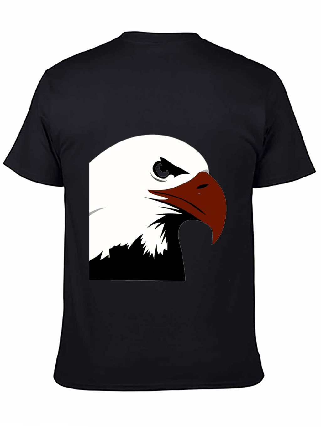 Bold Eagle Graphic Tee - Black Cotton Blend Shirt