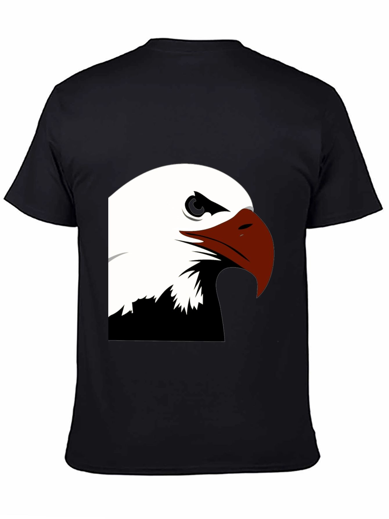 Bold Eagle Graphic Tee - Black Cotton Blend Shirt