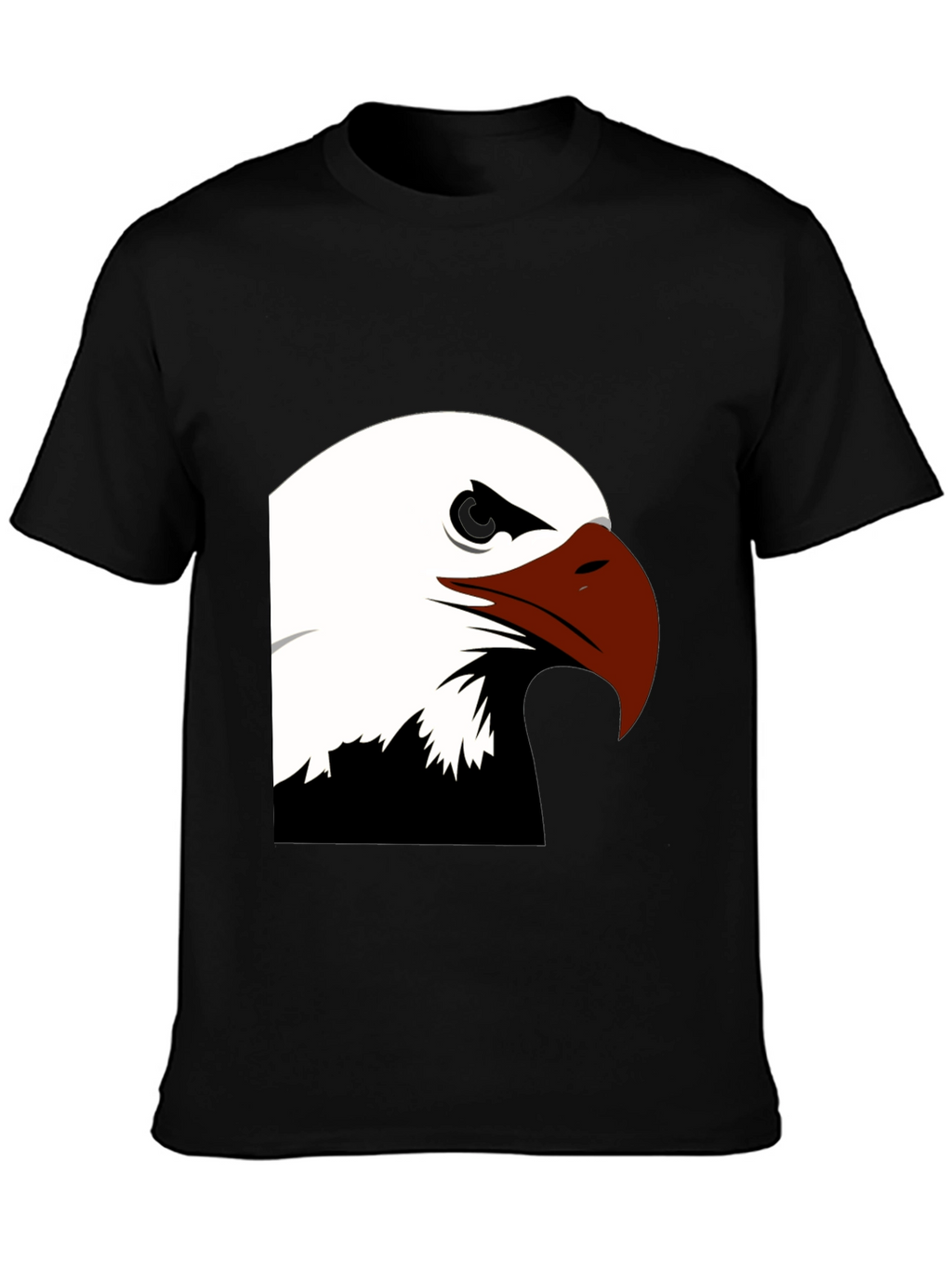 Bold Eagle Graphic Tee - Black Cotton Blend Shirt