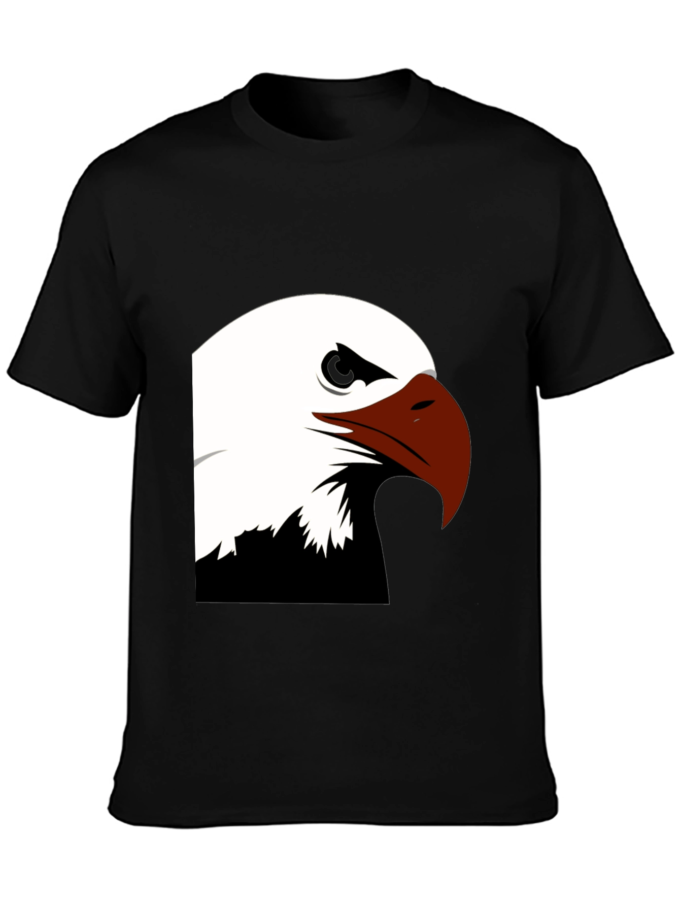 Bold Eagle Graphic Tee - Black Cotton Blend Shirt