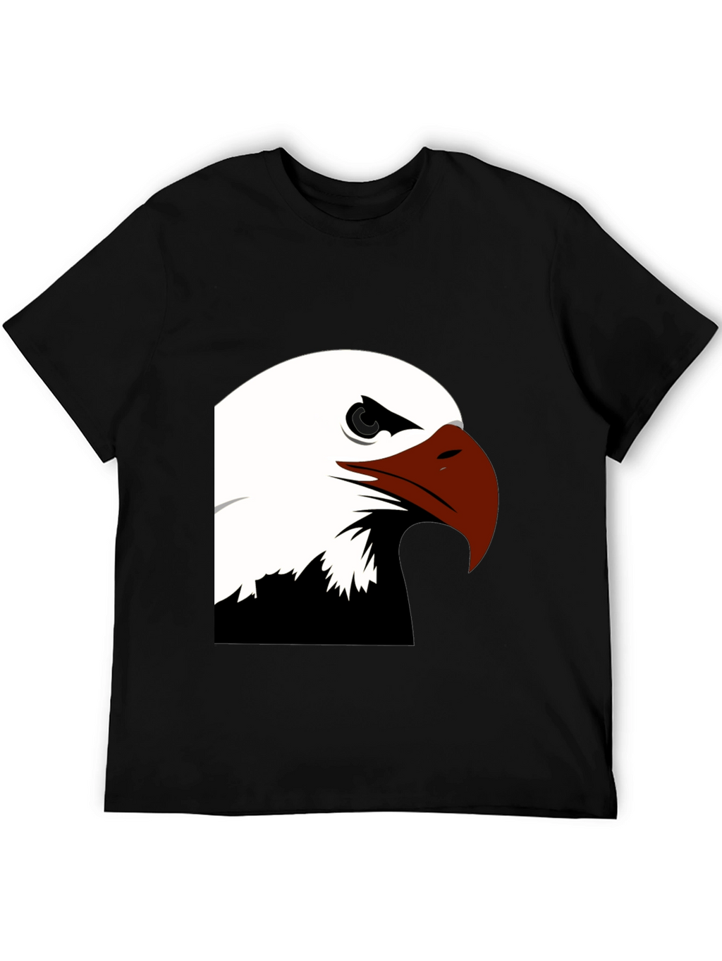Bold Eagle Graphic Tee - Black Cotton Blend Shirt
