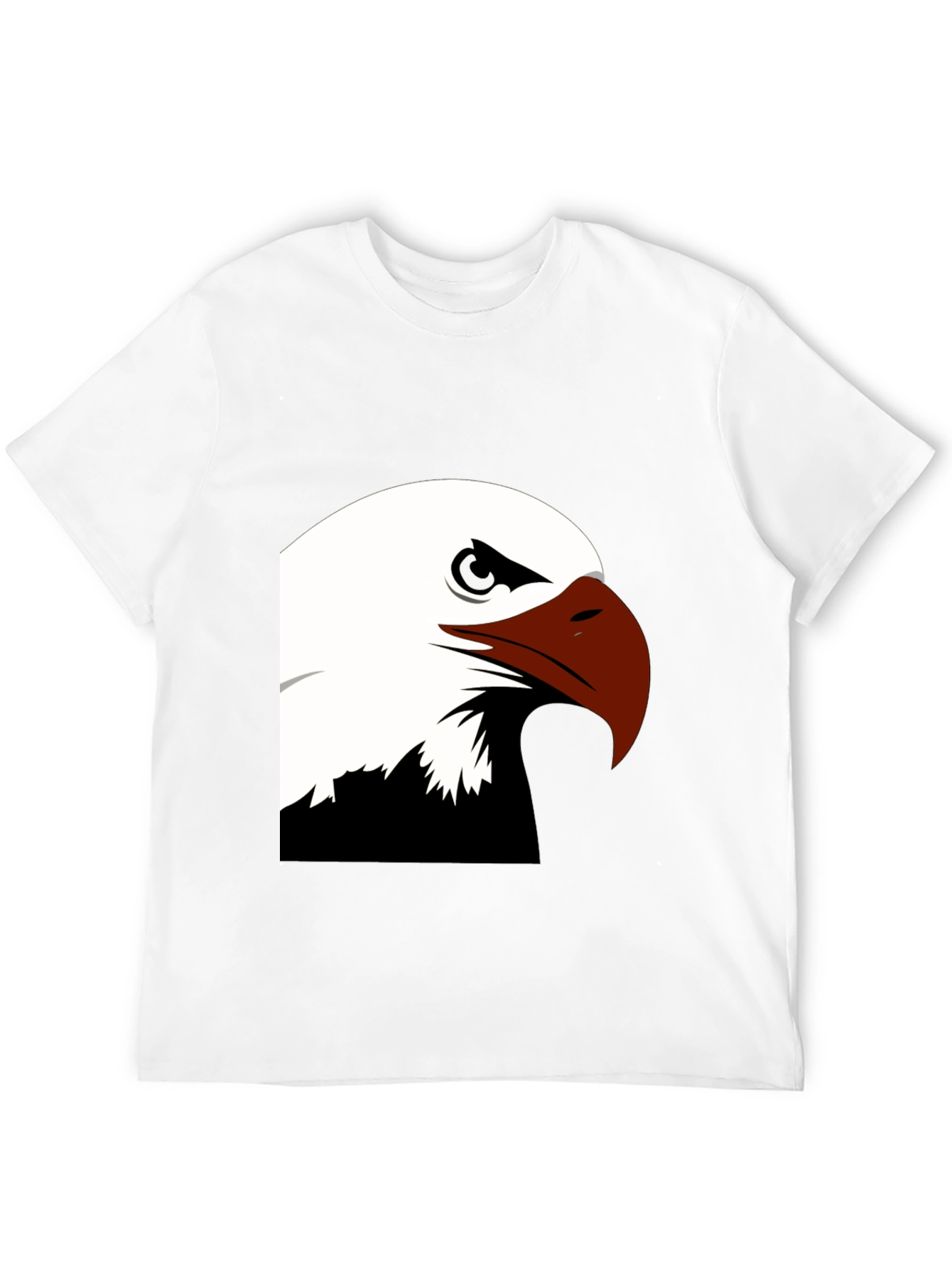 Bold Eagle Graphic Tee - Black Cotton Blend Shirt