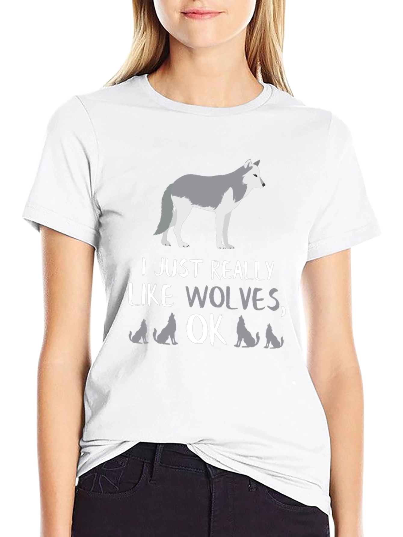I Just Really Like Wolves OK? Graphic Tee