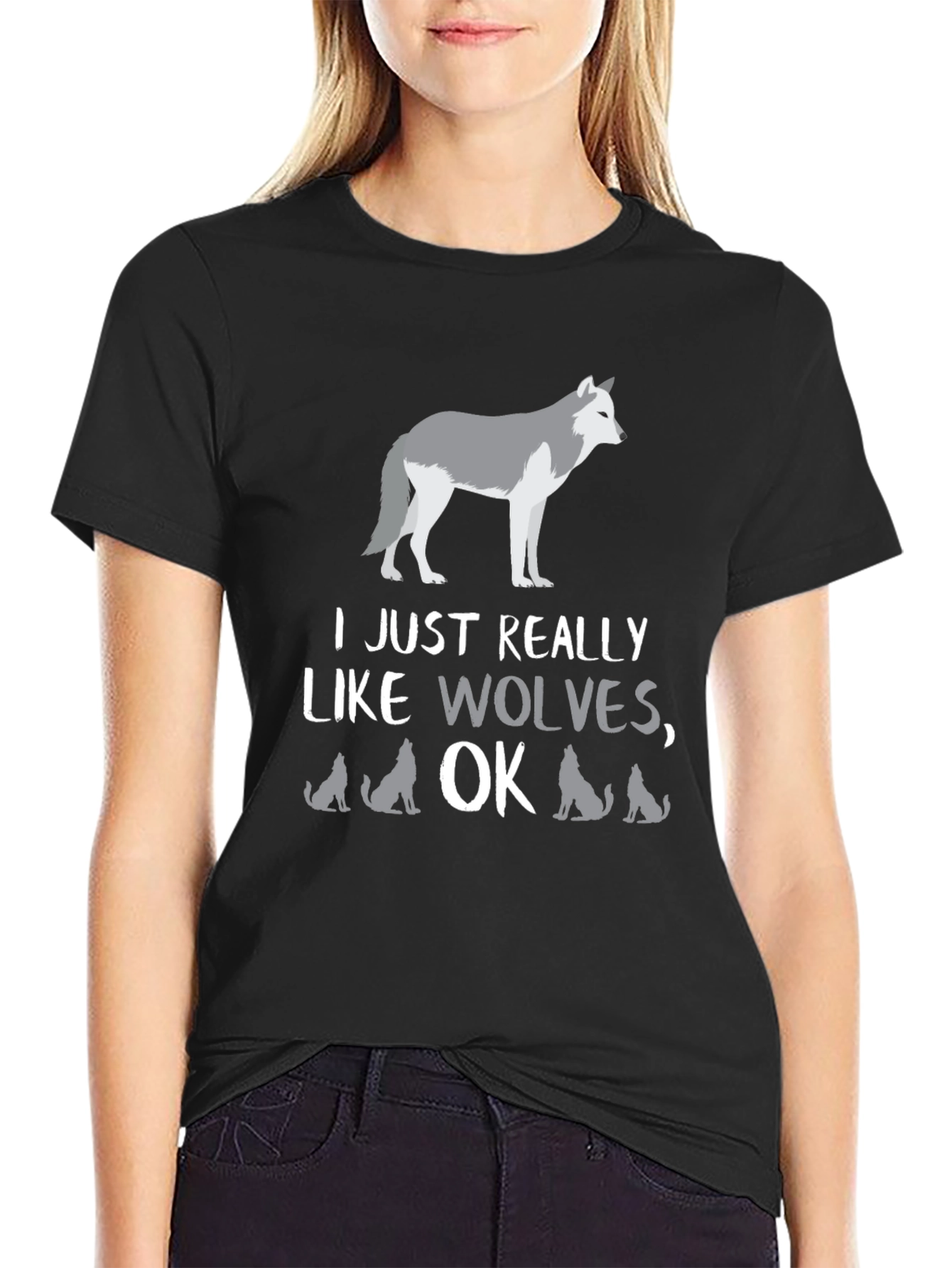 I Just Really Like Wolves OK? Graphic Tee