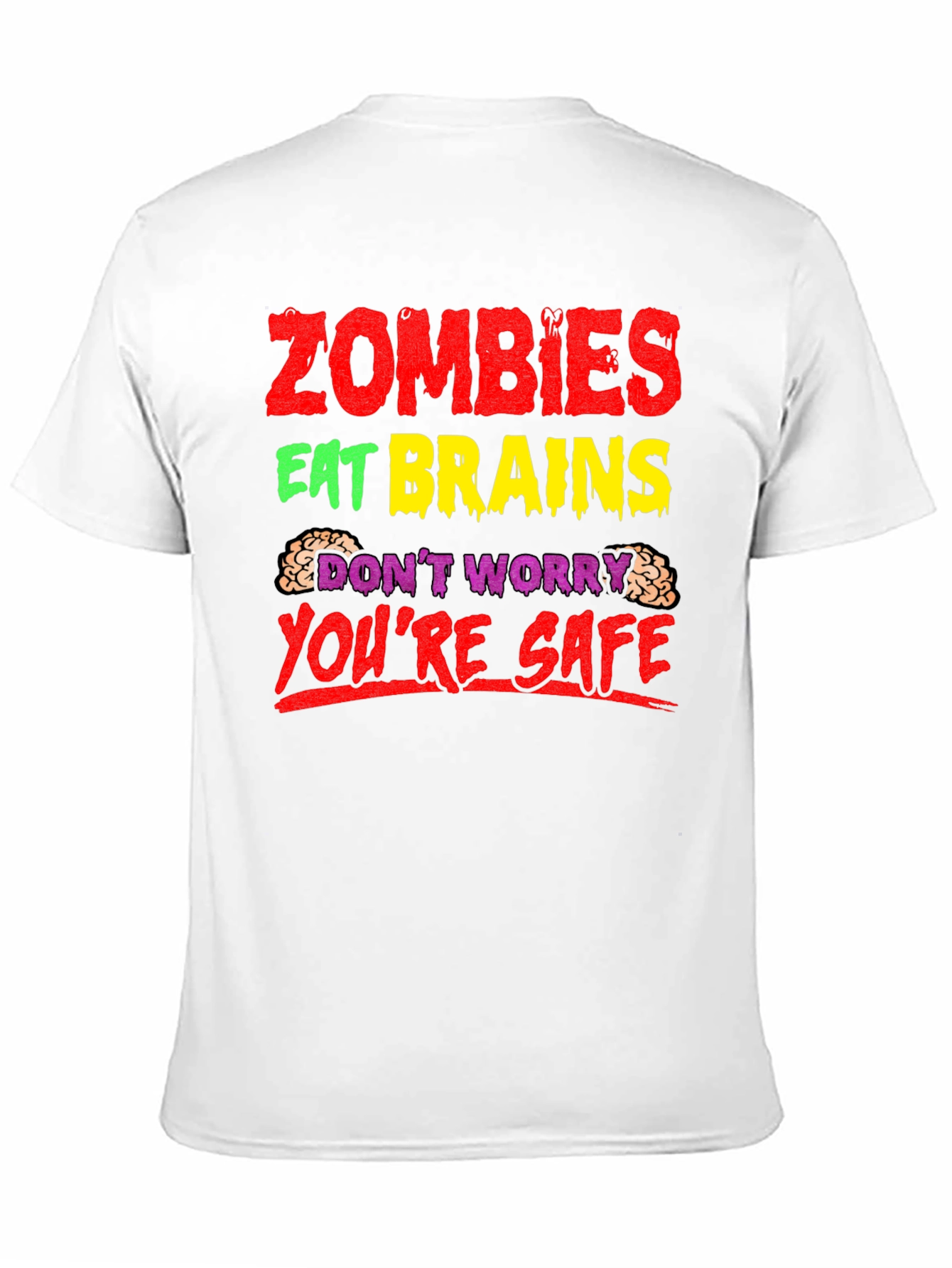 Zombies Eat Brains T-Shirt - Funny Halloween Tee
