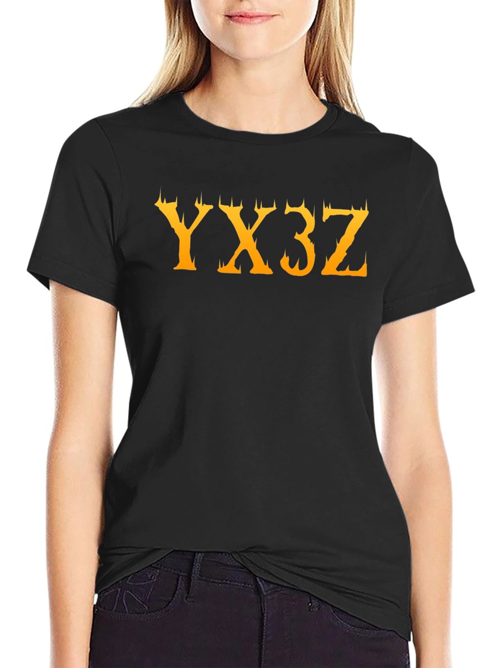 YX3Z Black Graphic Tee - Unique Design T-Shirt