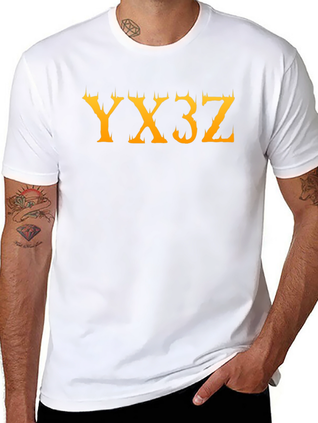 YX3Z Black Graphic Tee - Unique Design T-Shirt
