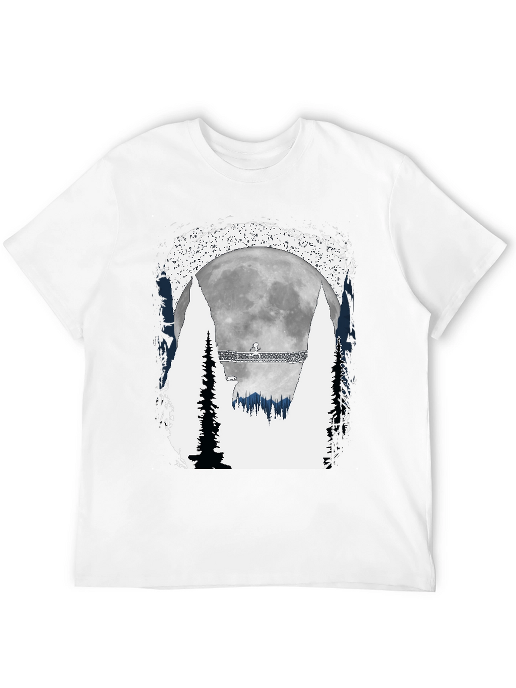 Mens Graphic T-Shirt - Moonlit Forest Scene