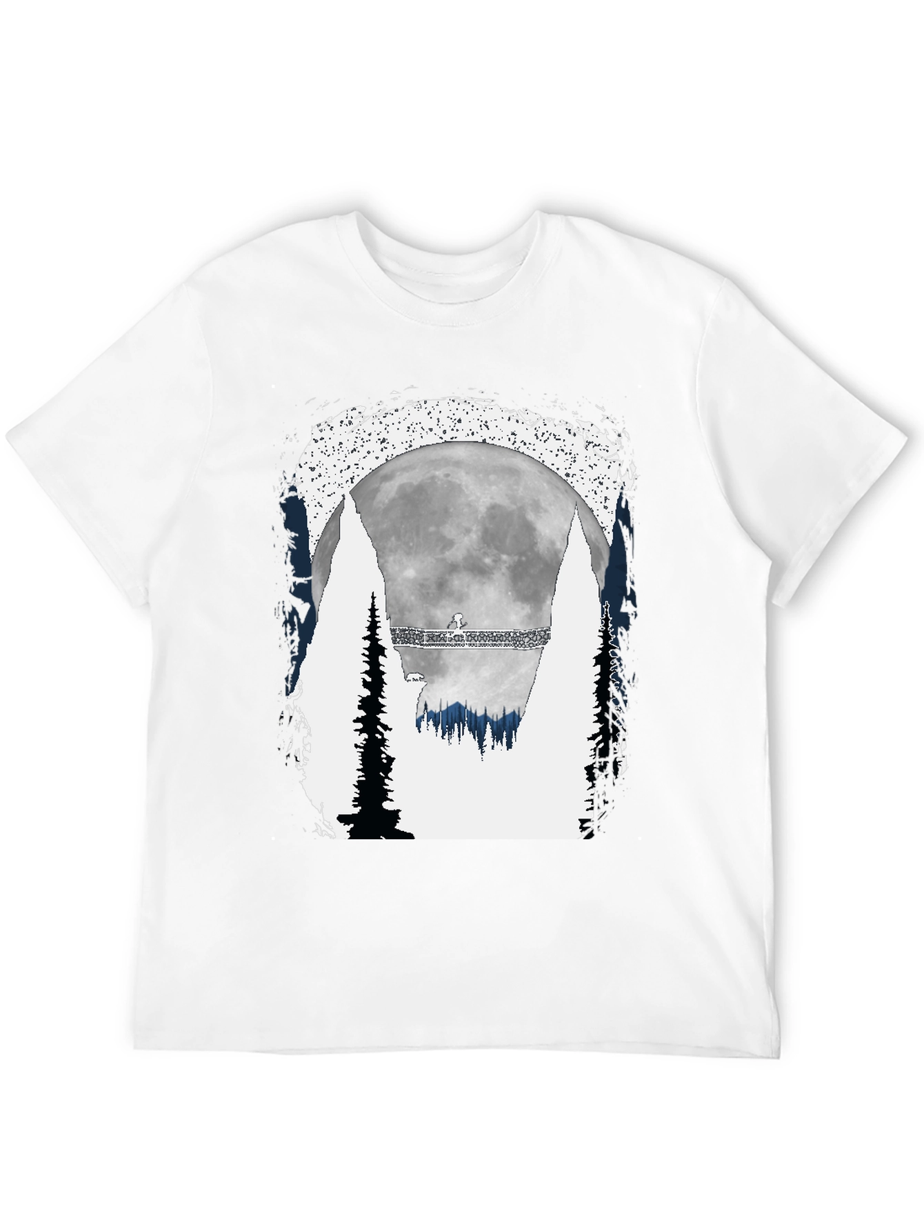 Mens Graphic T-Shirt - Moonlit Forest Scene