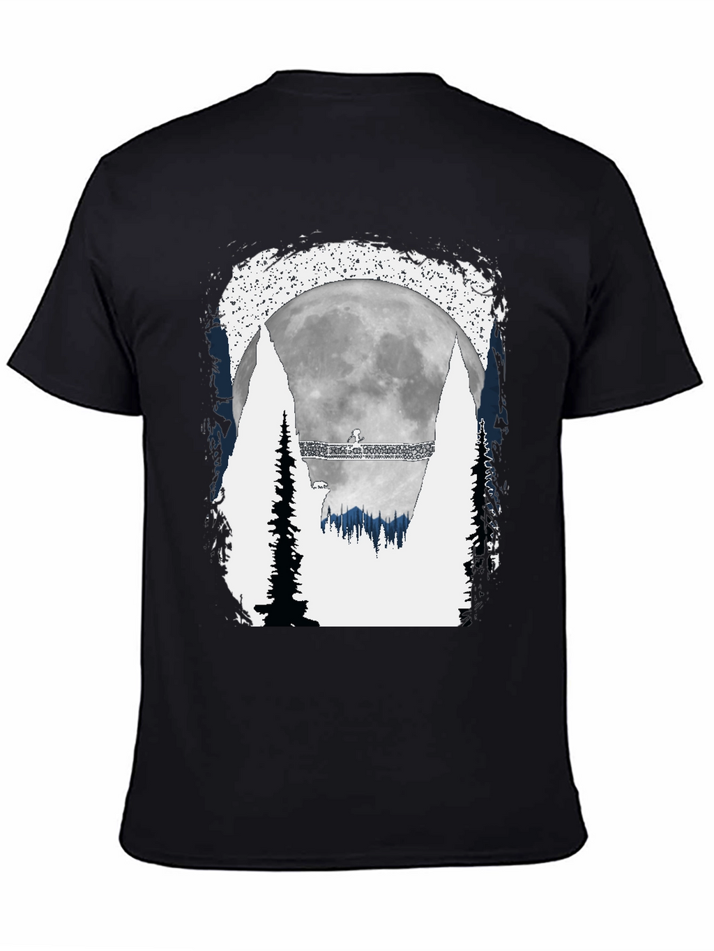 Mens Graphic T-Shirt - Moonlit Forest Scene