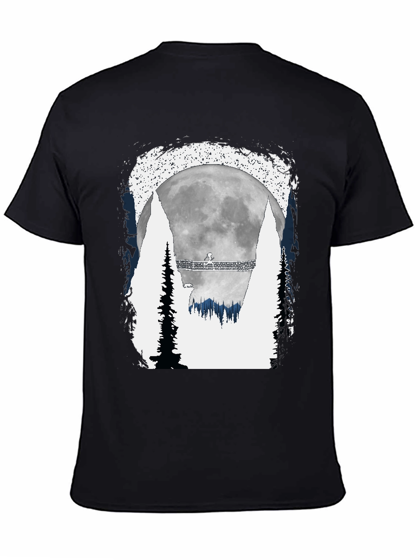Mens Graphic T-Shirt - Moonlit Forest Scene
