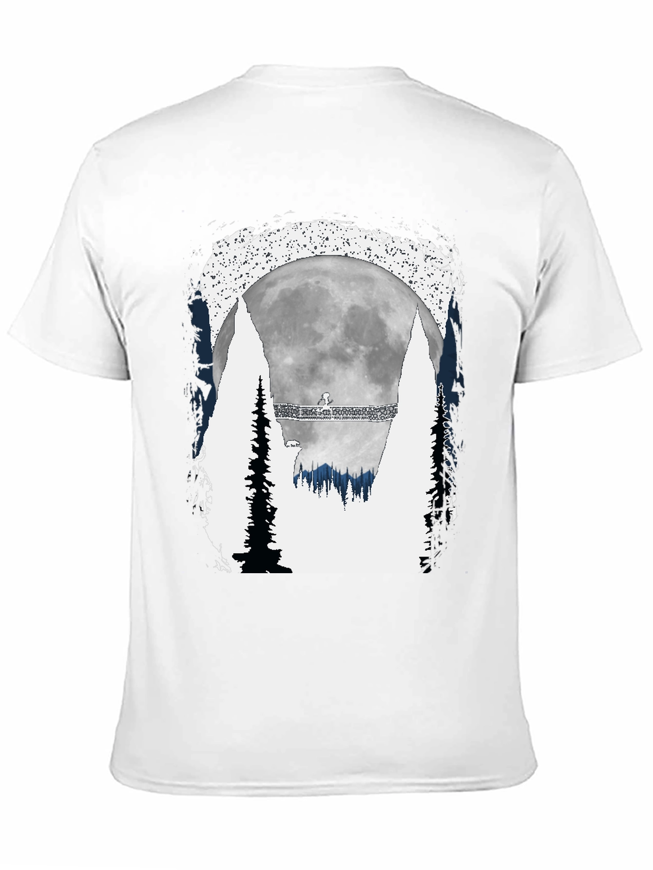 Mens Graphic T-Shirt - Moonlit Forest Scene