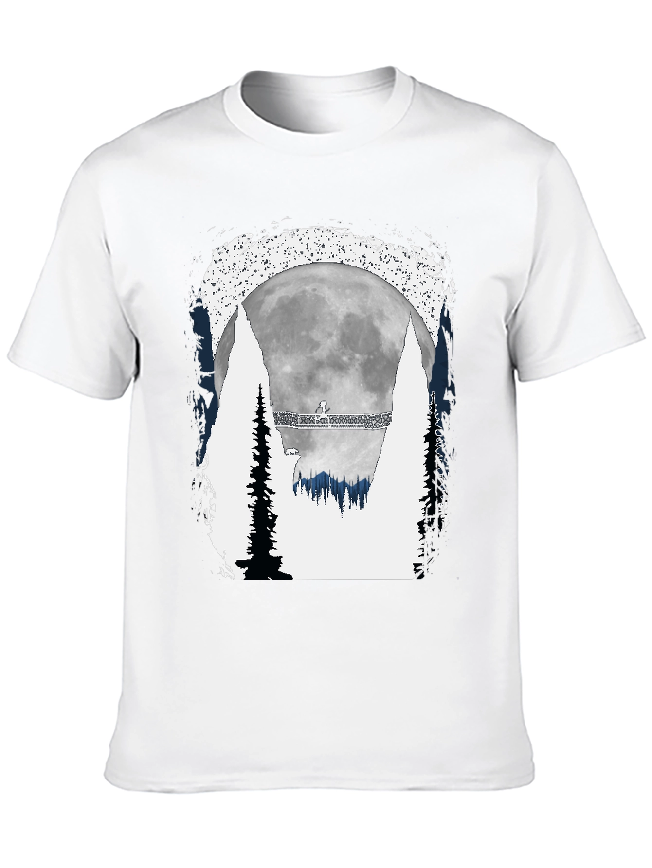 Mens Graphic T-Shirt - Moonlit Forest Scene