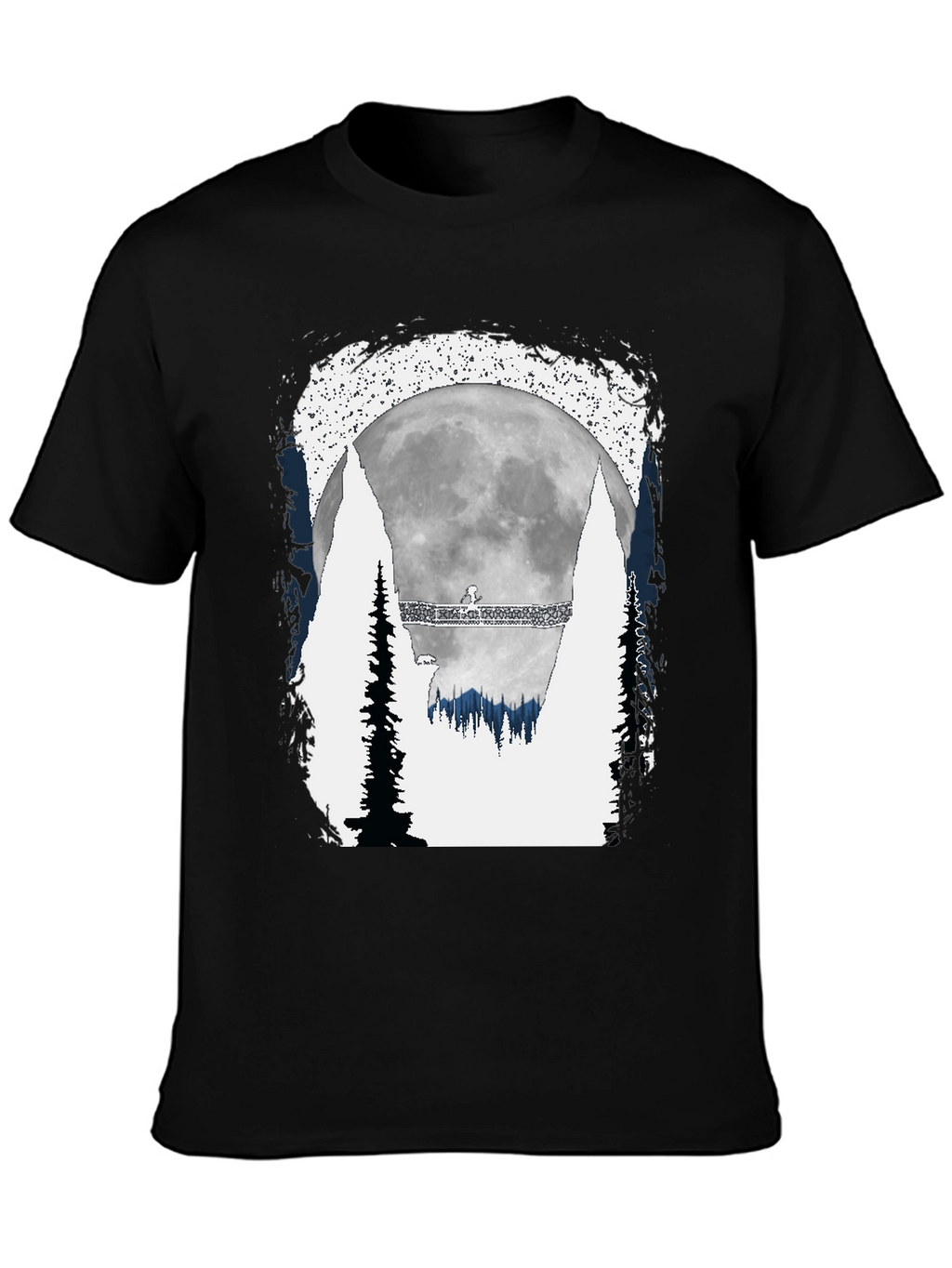 Mens Graphic T-Shirt - Moonlit Forest Scene