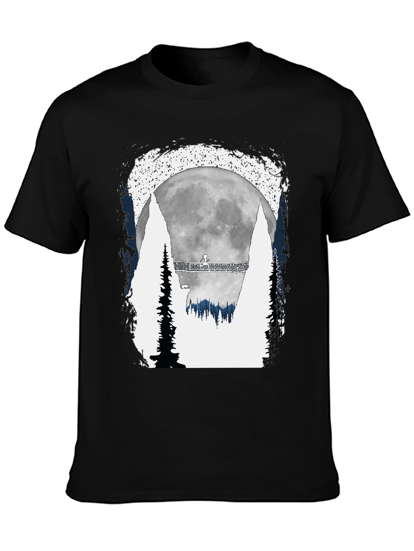 Mens Graphic T-Shirt - Moonlit Forest Scene