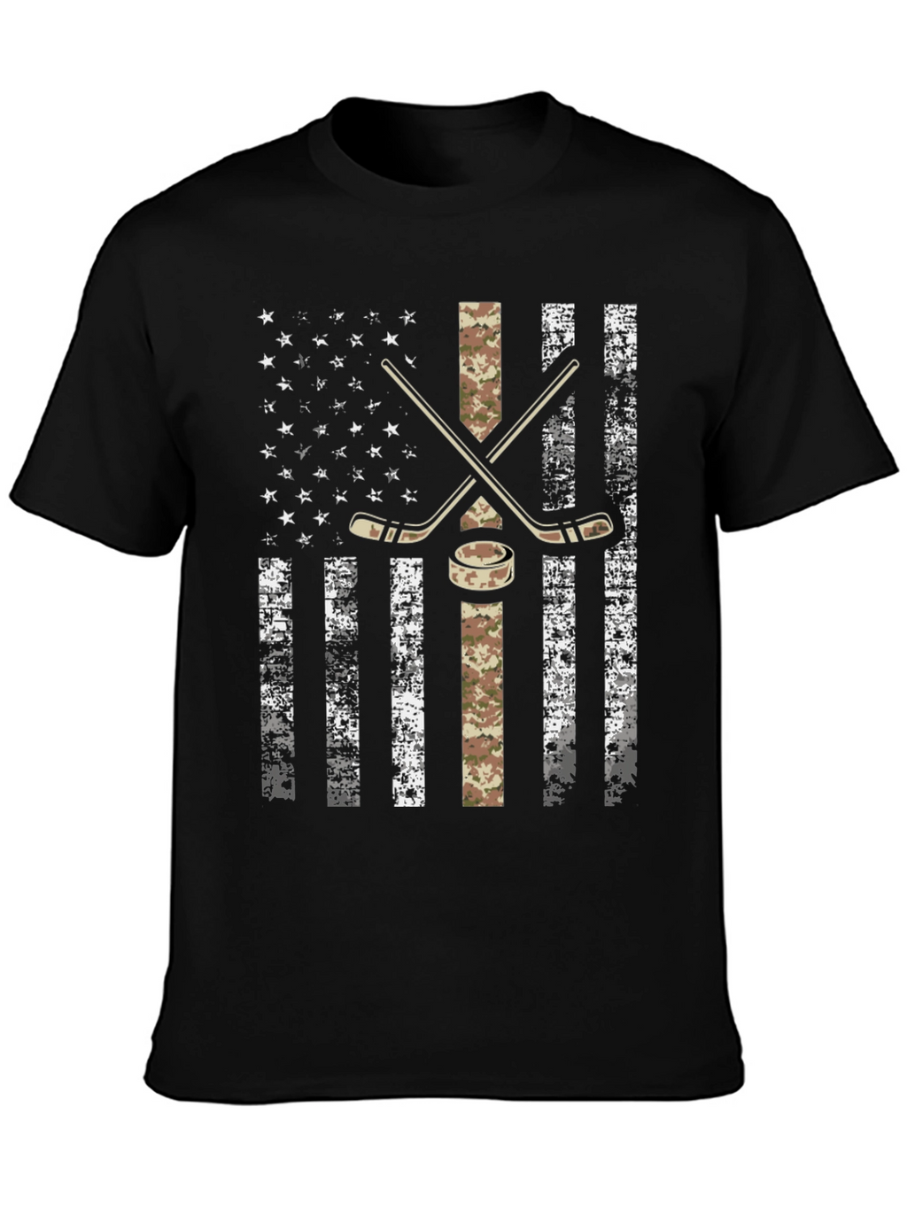 Hockey USA Flag Graphic T-Shirt