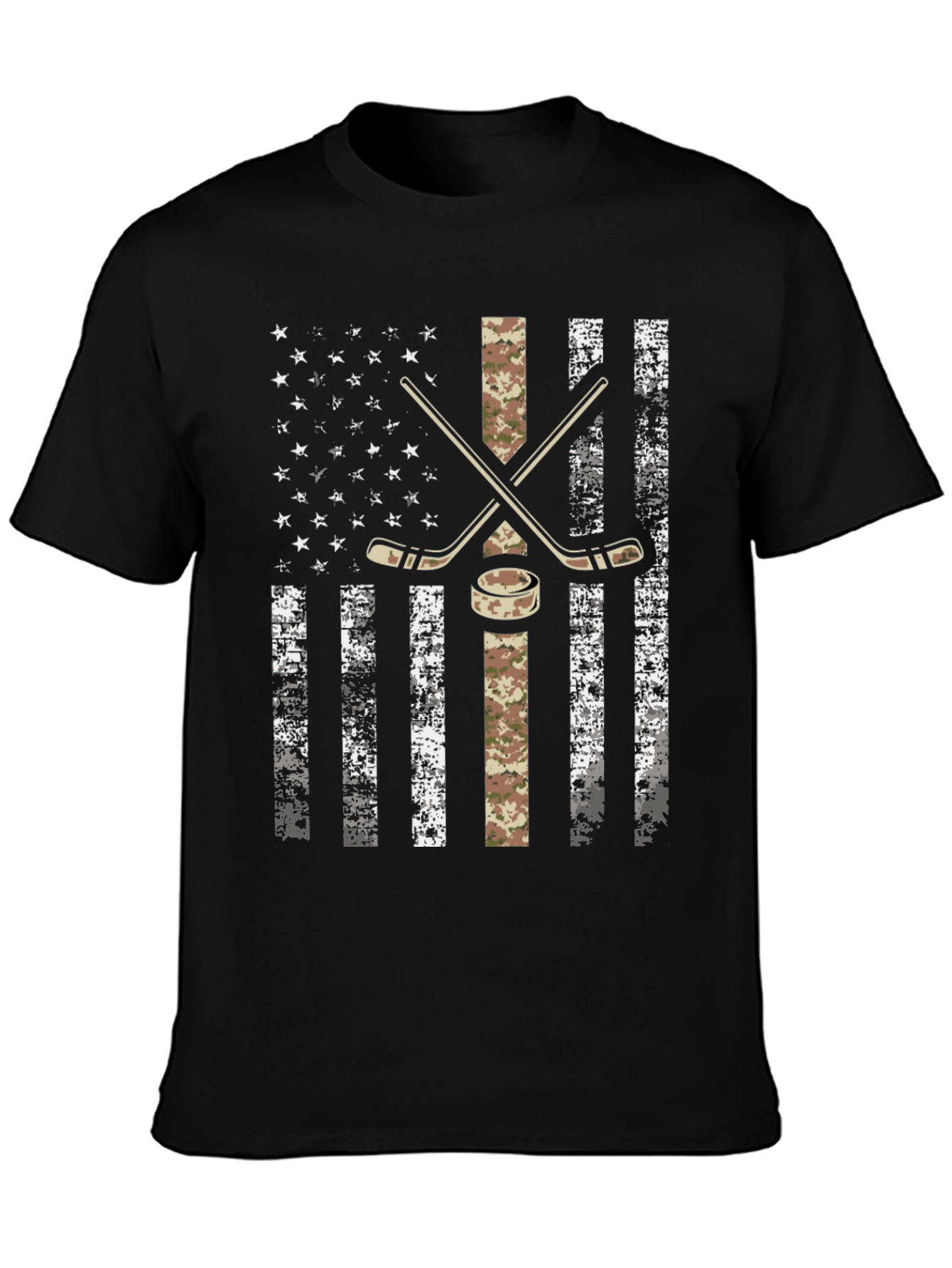 Hockey USA Flag Graphic T-Shirt