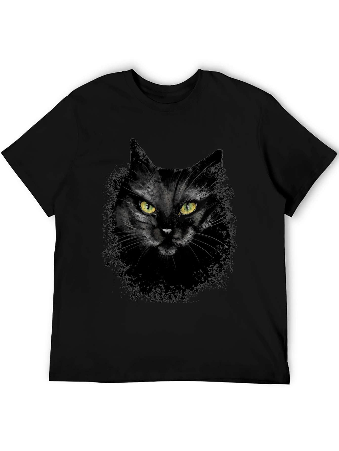 Black Cat Graphic Tee - Mens Casual T-Shirt