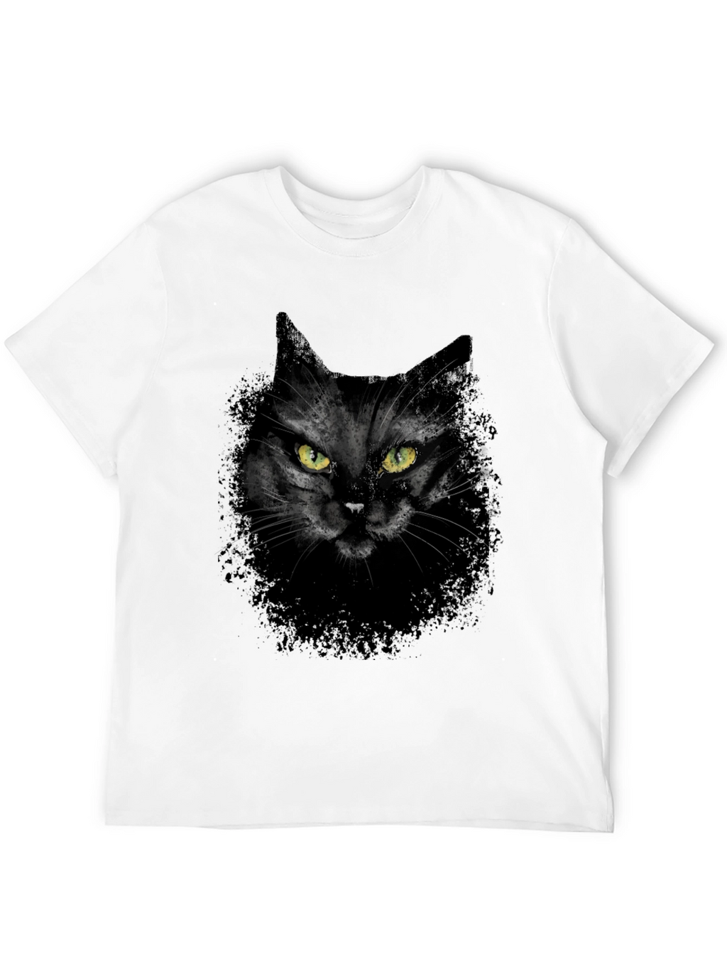 Black Cat Graphic Tee - Mens Casual T-Shirt