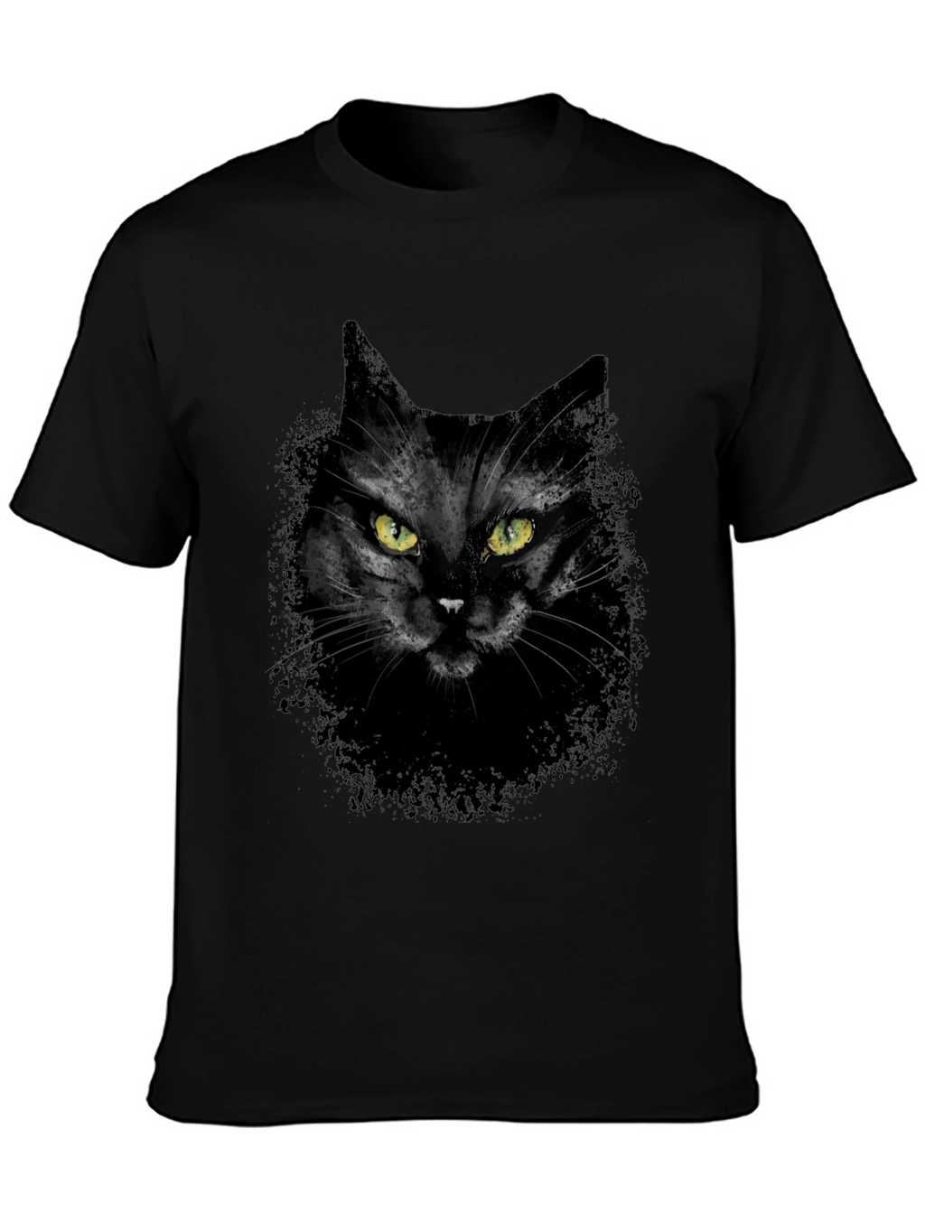 Black Cat Graphic Tee - Mens Casual T-Shirt