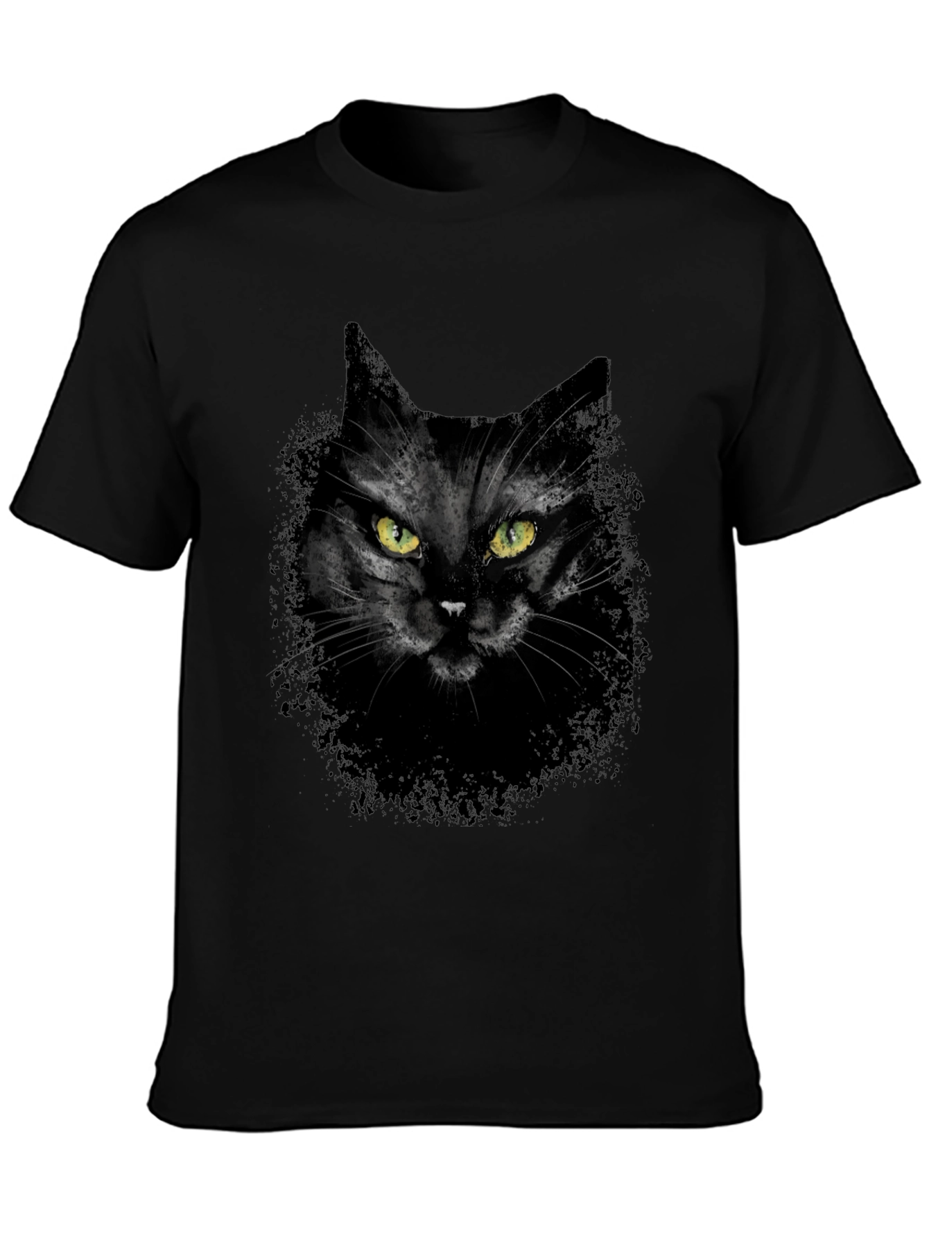 Black Cat Graphic Tee - Mens Casual T-Shirt