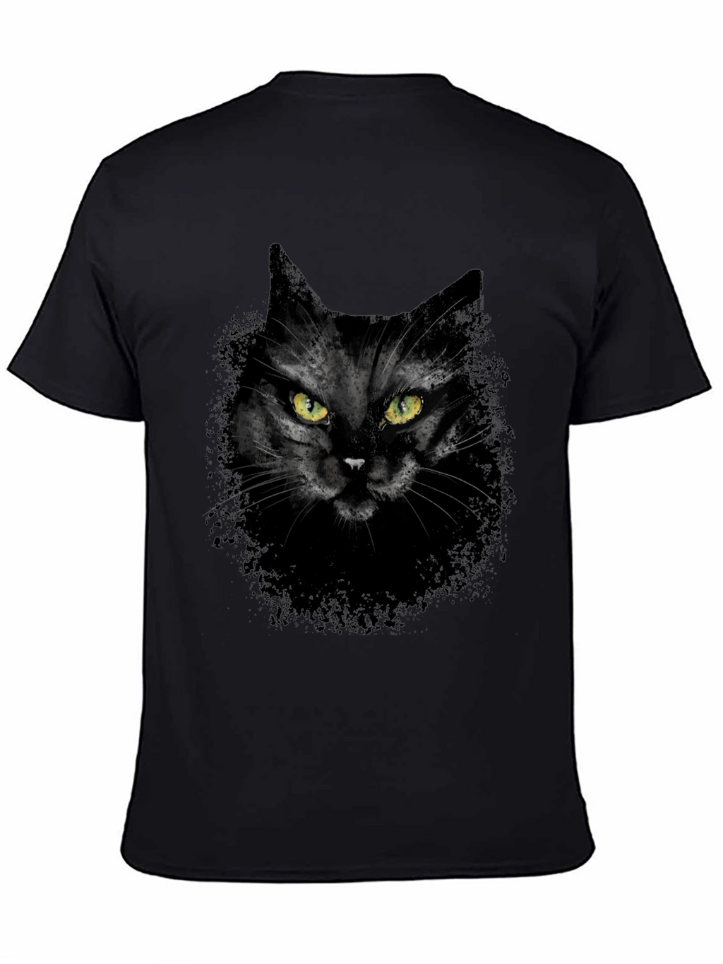 Black Cat Graphic Tee - Mens Casual T-Shirt