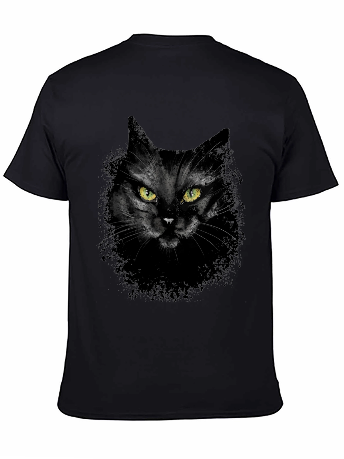 Black Cat Graphic Tee - Mens Casual T-Shirt