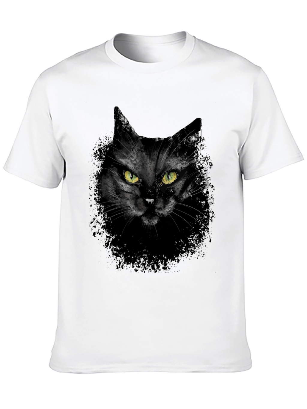 Black Cat Graphic Tee - Mens Casual T-Shirt
