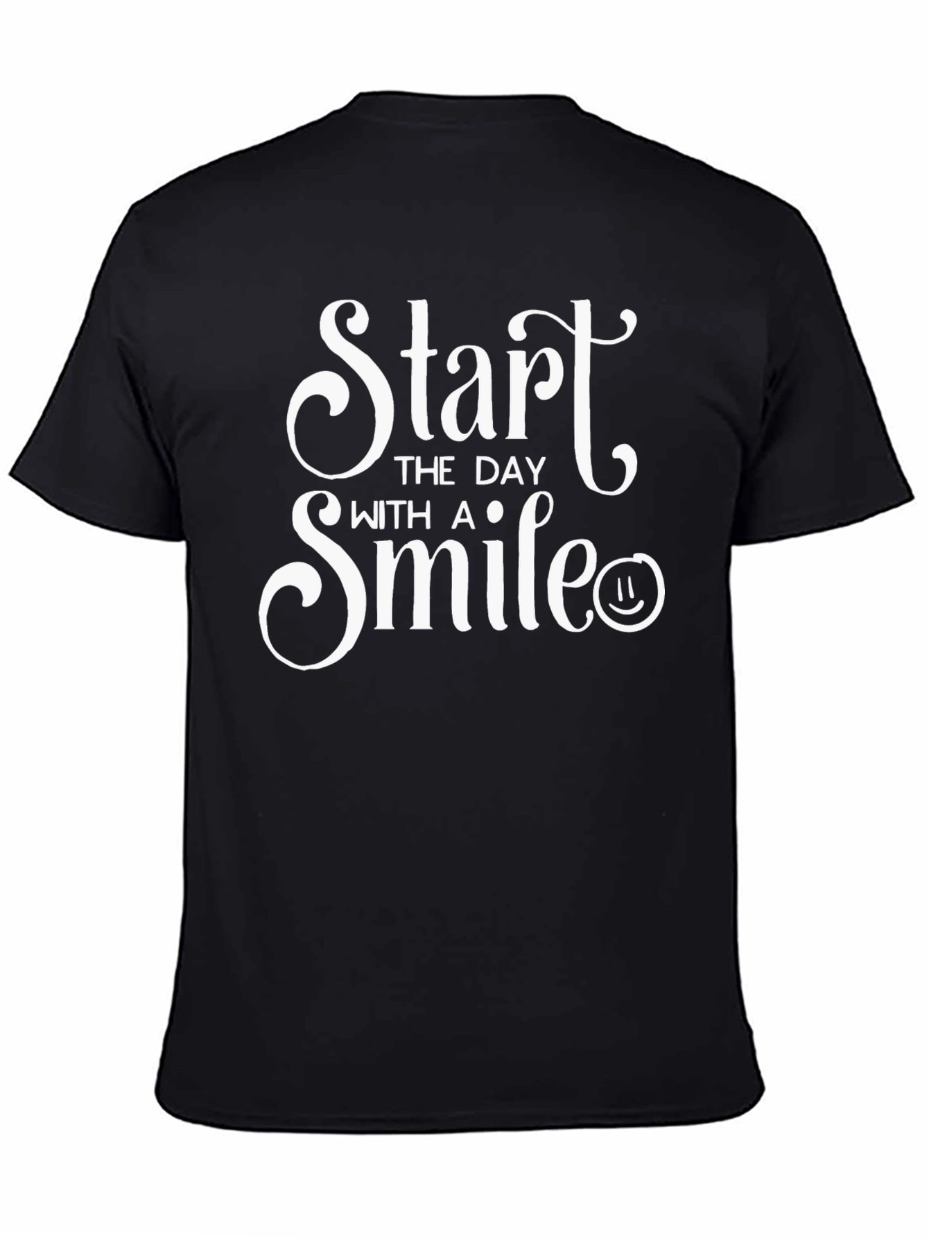Start the Day with a Smile Black T-Shirt
