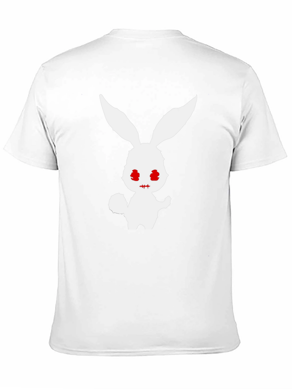 Mens Black T-Shirt with Spooky Rabbit Graphic