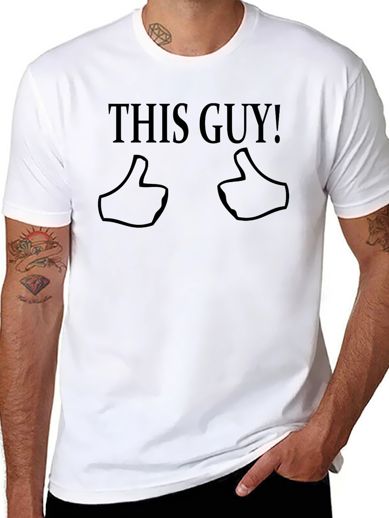 This Guy! Novelty Graphic T-Shirt - Black Cotton Tee