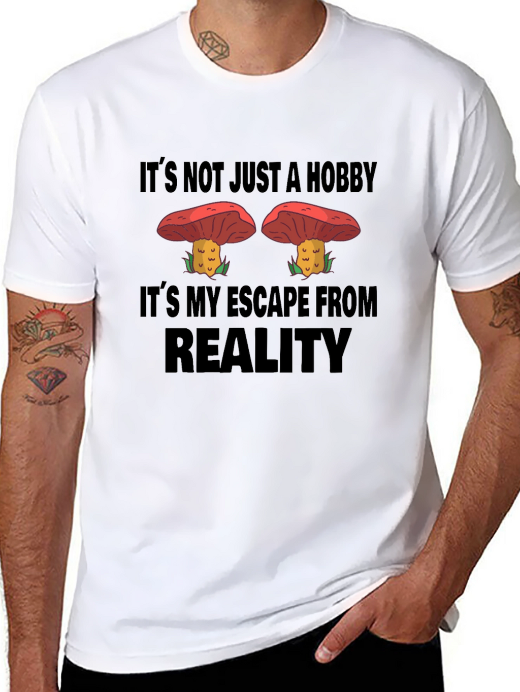 Mushroom Escape Reality Graphic T-Shirt