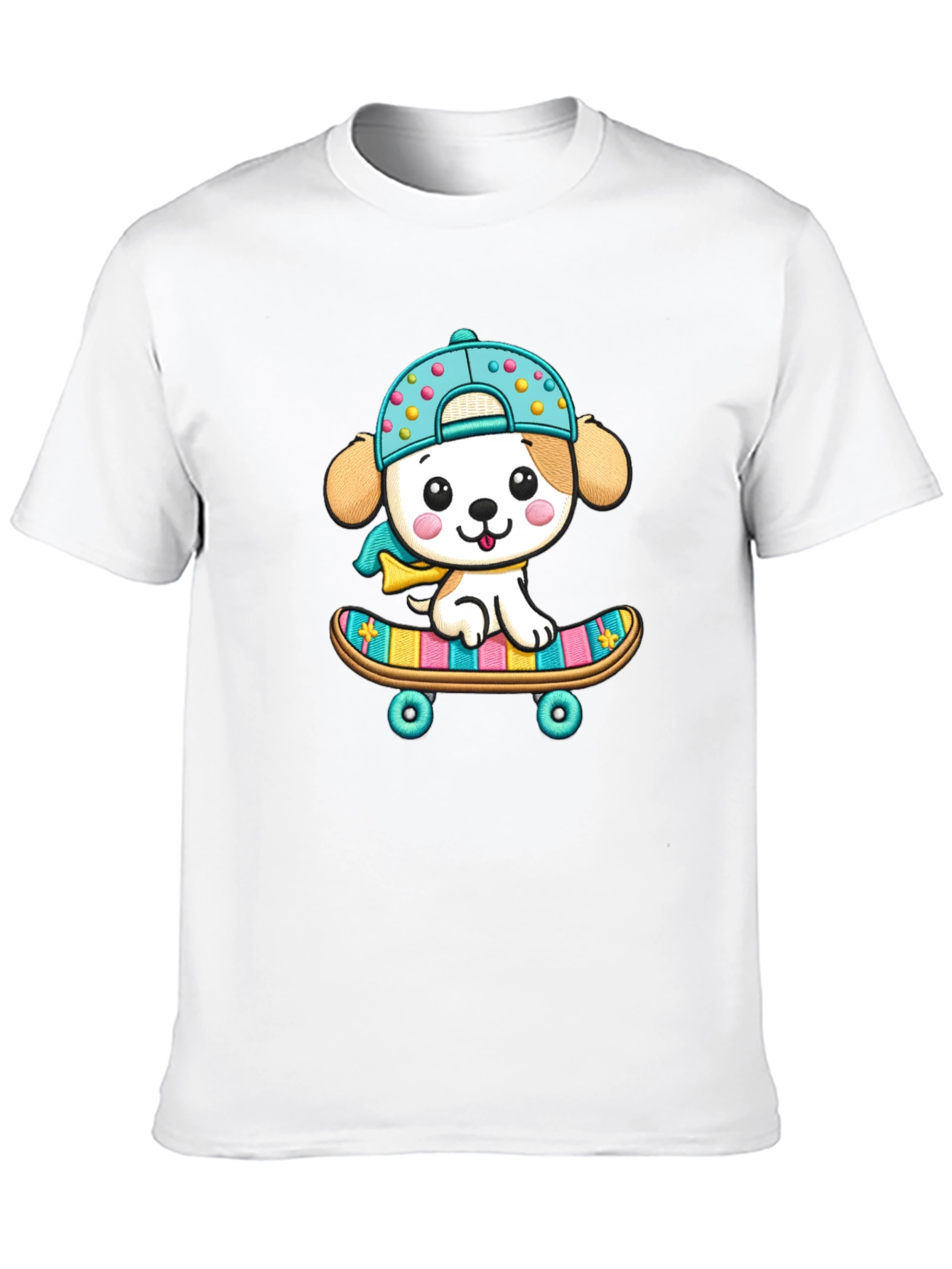 Cute Puppy Skateboard T-Shirt