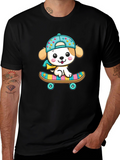 Cute Puppy Skateboard T-Shirt