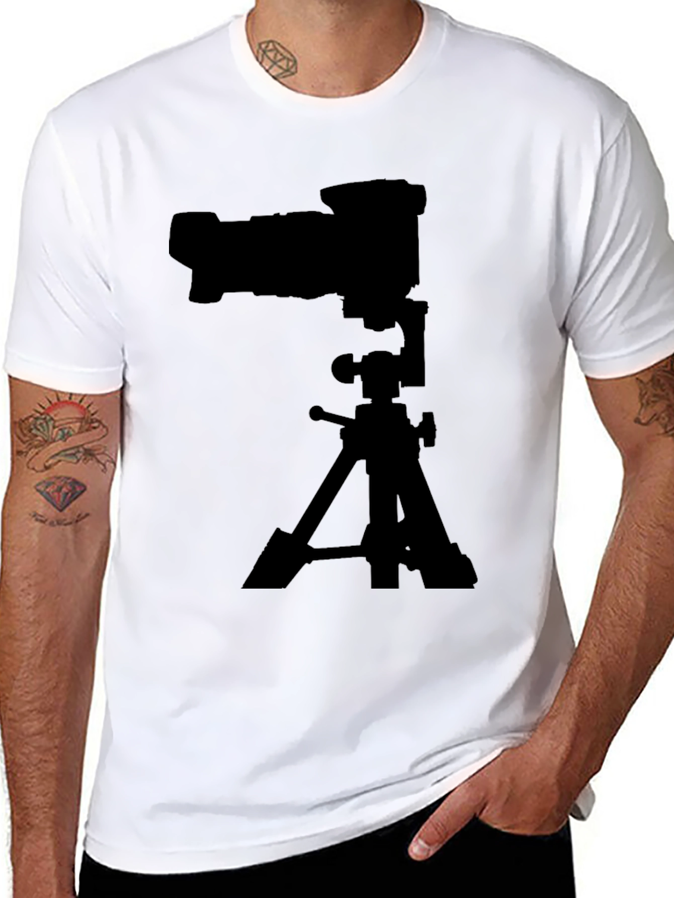 Photographers Camera Tripod Graphic T-Shirt