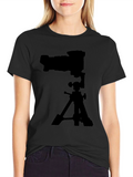 Photographers Camera Tripod Graphic T-Shirt