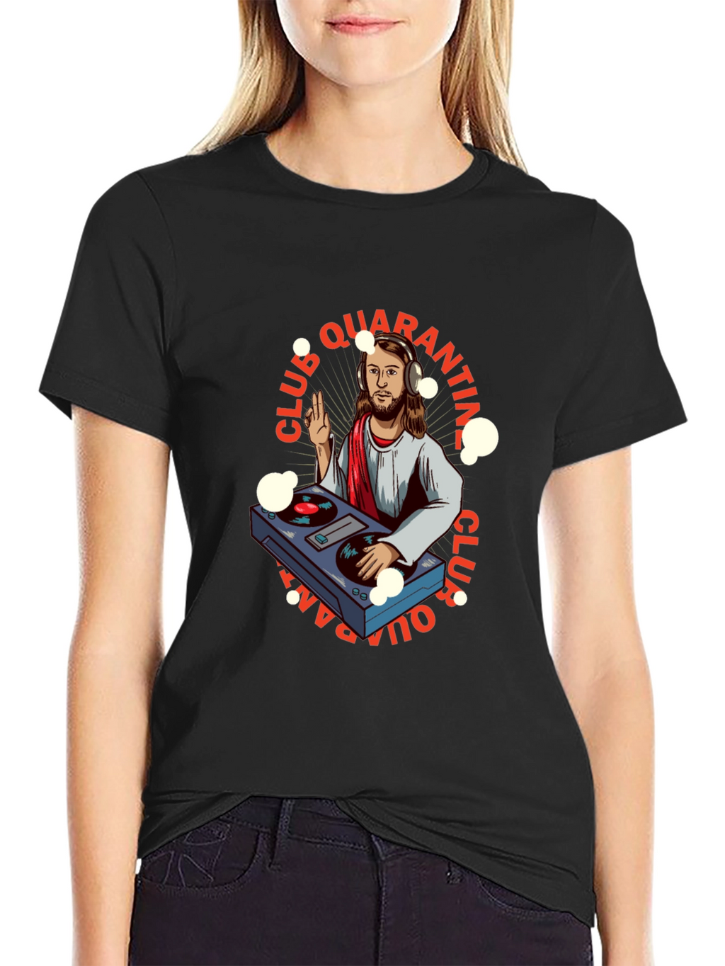 DJ Jesus Quarantine Club Black T-Shirt