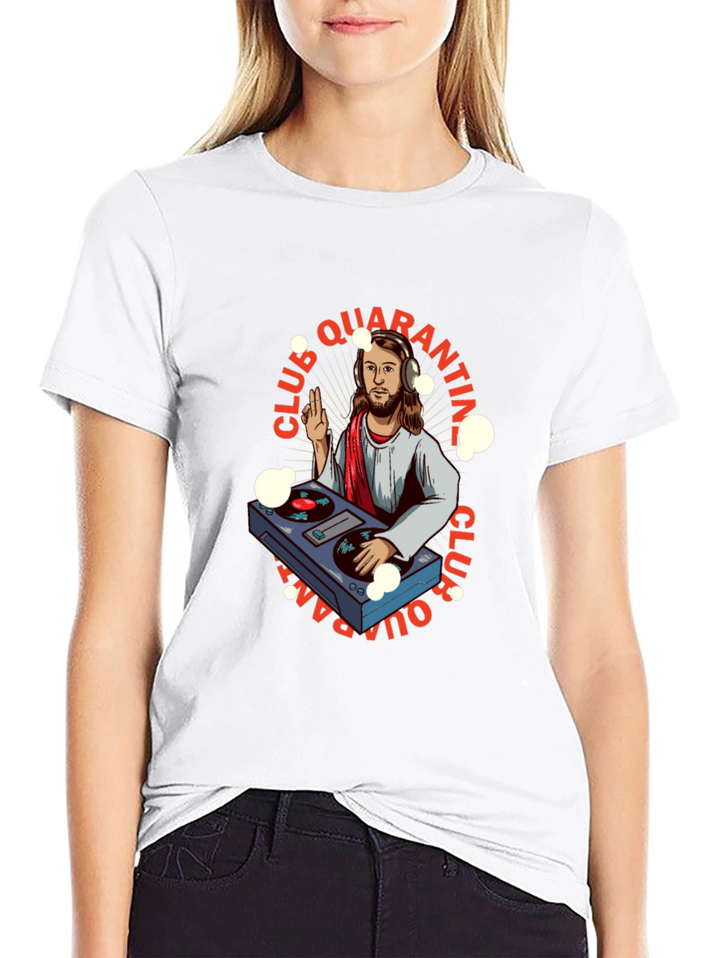 DJ Jesus Quarantine Club Black T-Shirt