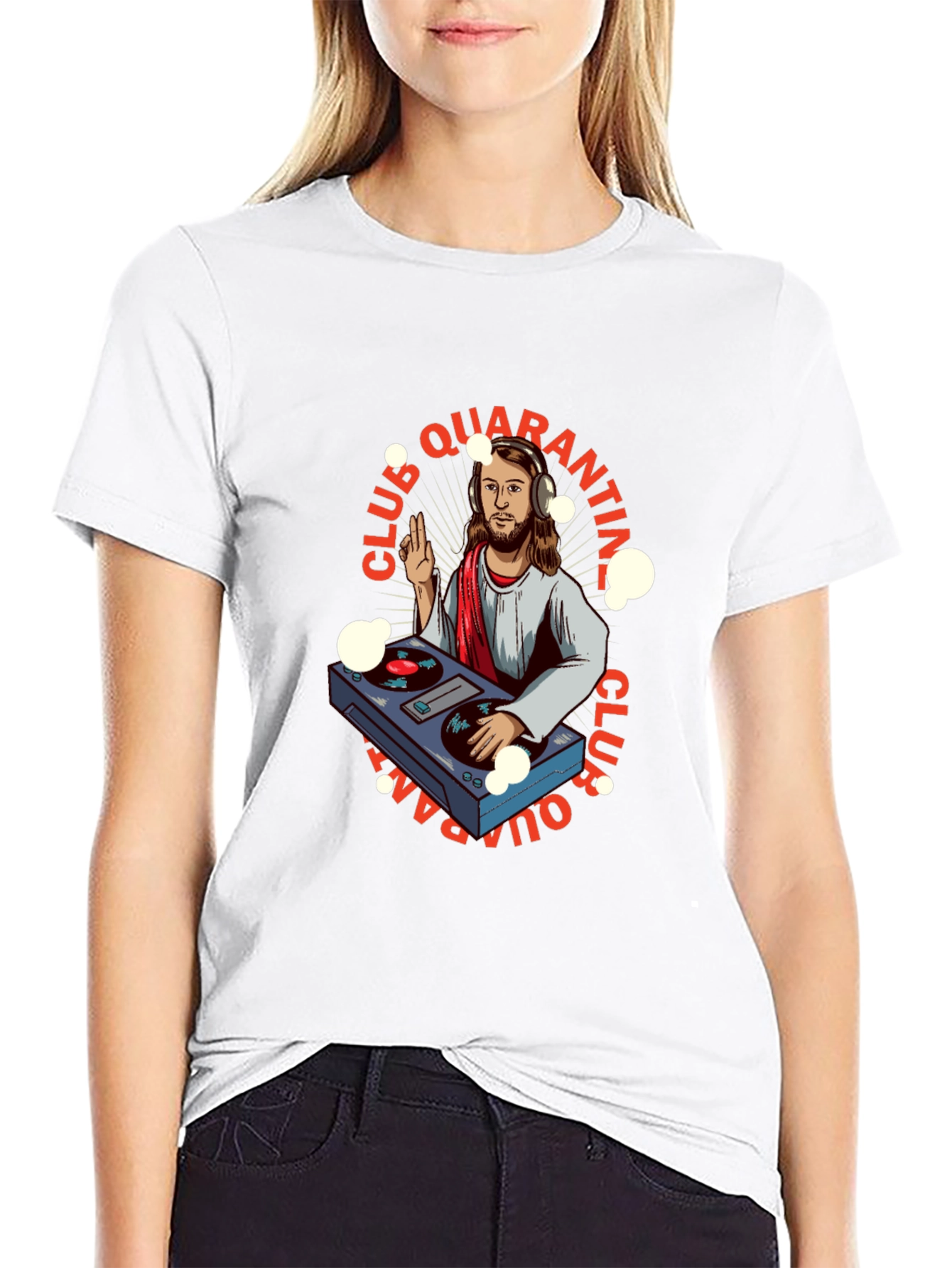 DJ Jesus Quarantine Club Black T-Shirt