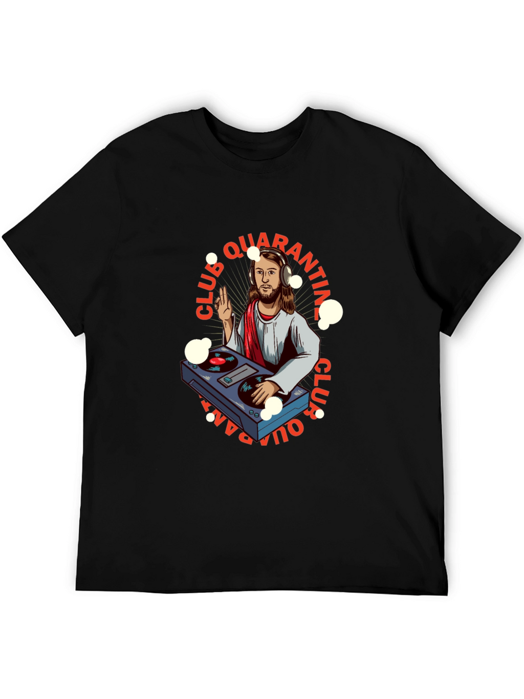 DJ Jesus Quarantine Club Black T-Shirt