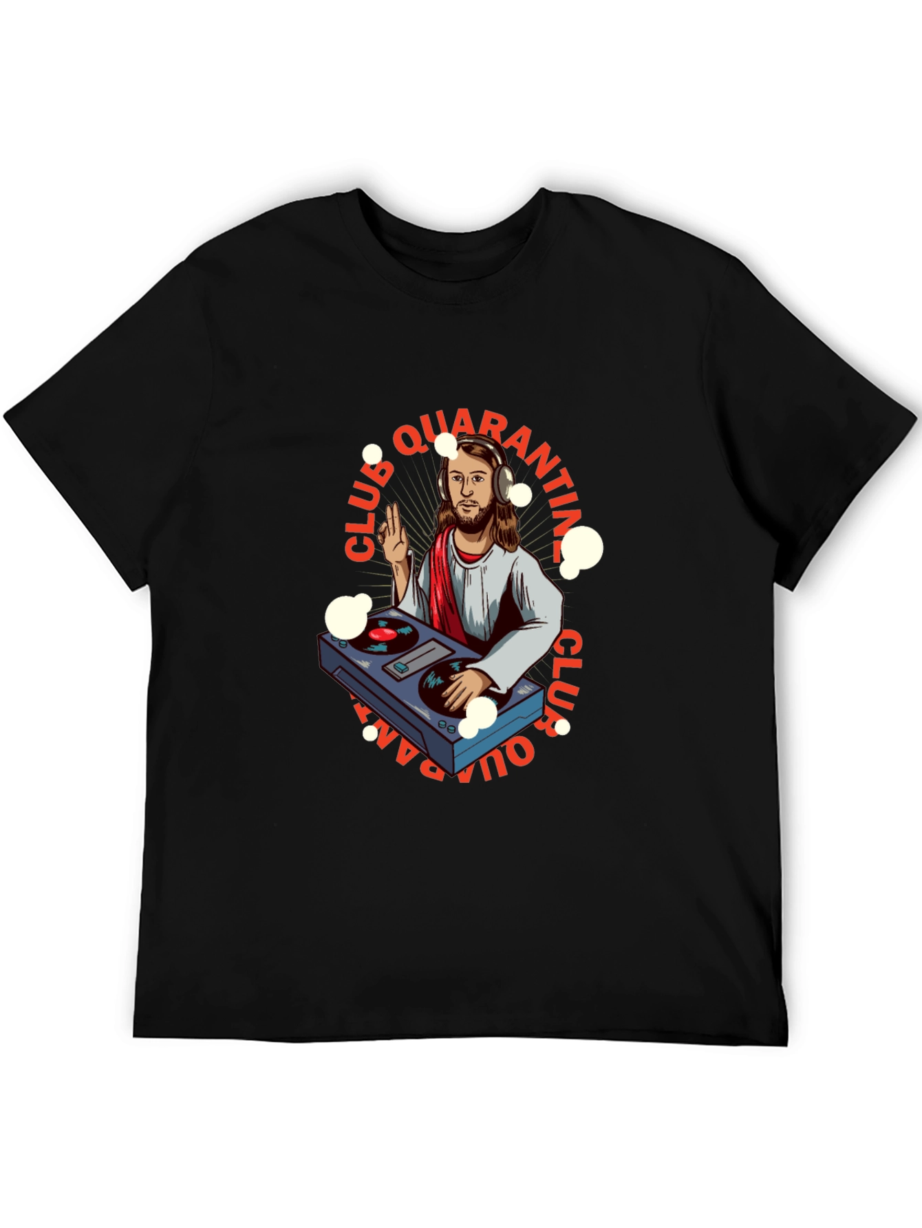 DJ Jesus Quarantine Club Black T-Shirt