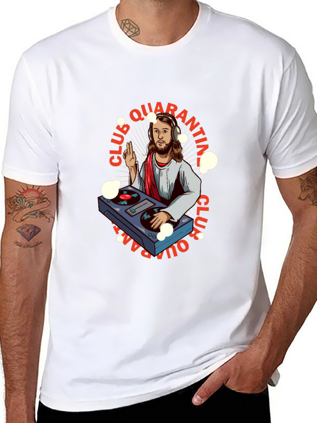 DJ Jesus Quarantine Club Black T-Shirt