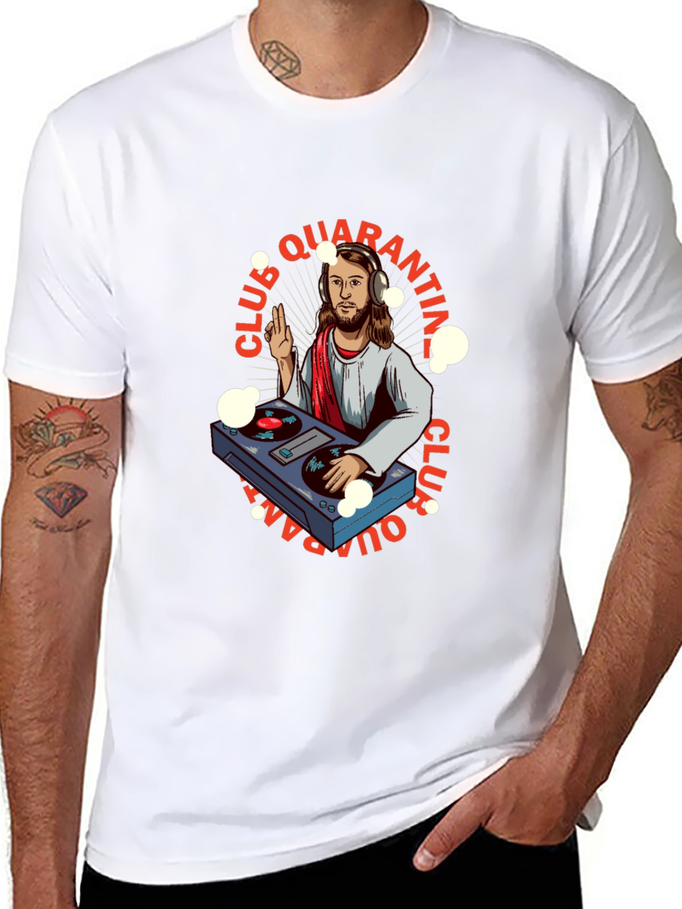 DJ Jesus Quarantine Club Black T-Shirt