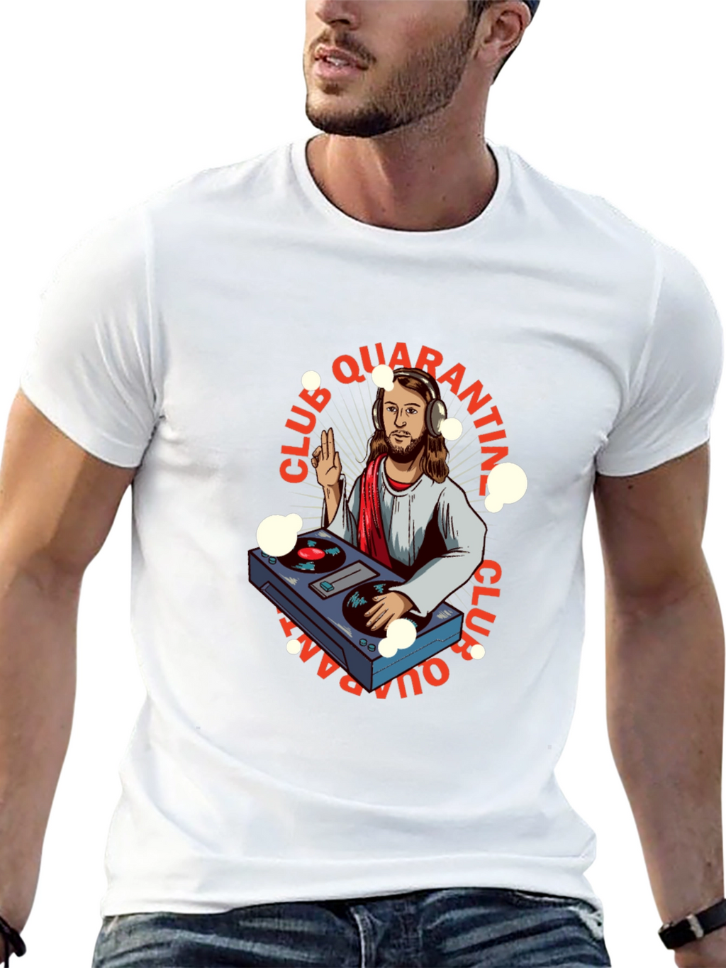 DJ Jesus Quarantine Club Black T-Shirt