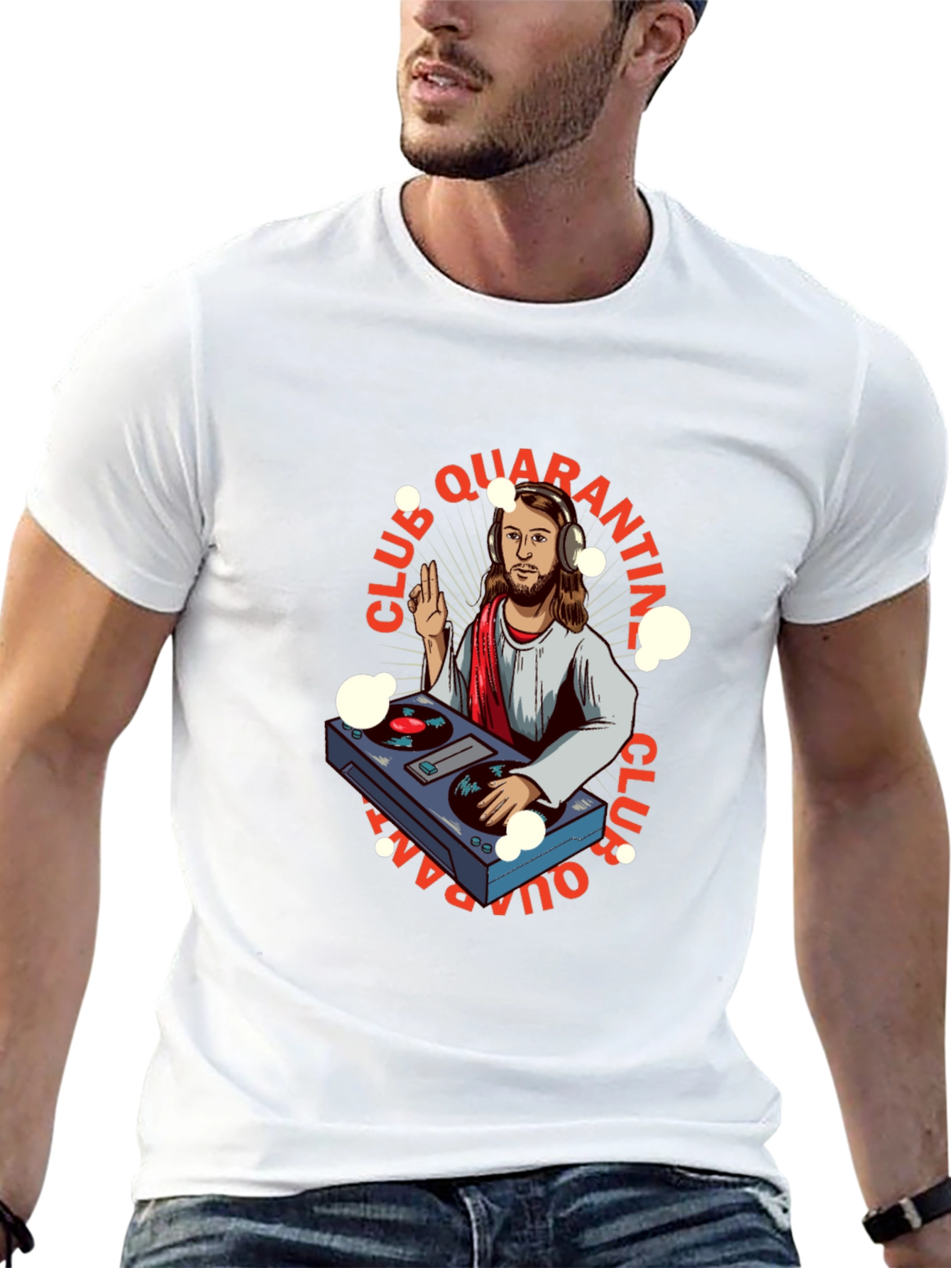 DJ Jesus Quarantine Club Black T-Shirt