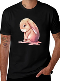 Sad Bunny Graphic T-Shirt - Cute and Comfy