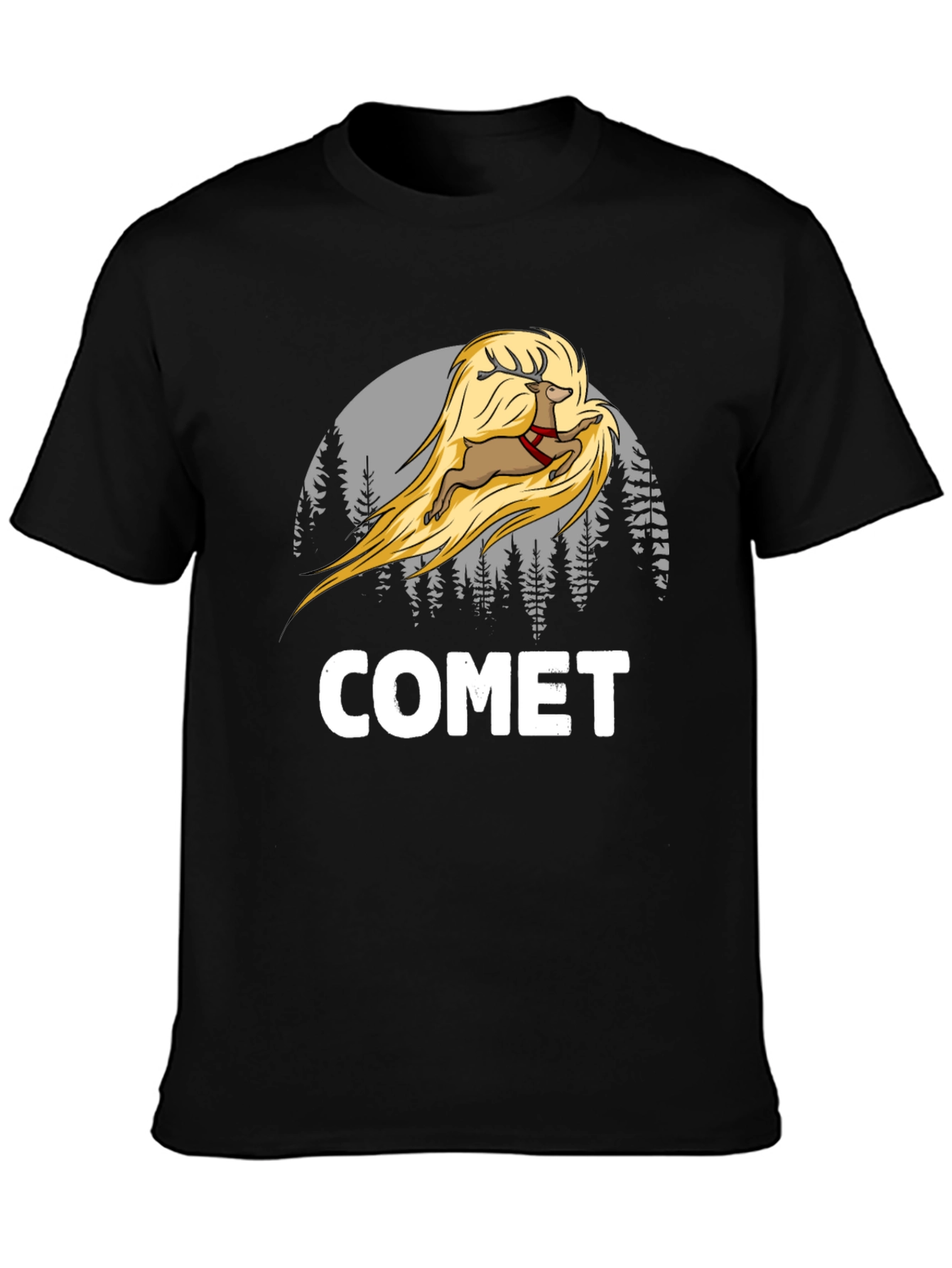 Comet Reindeer T-Shirt - Christmas Tee